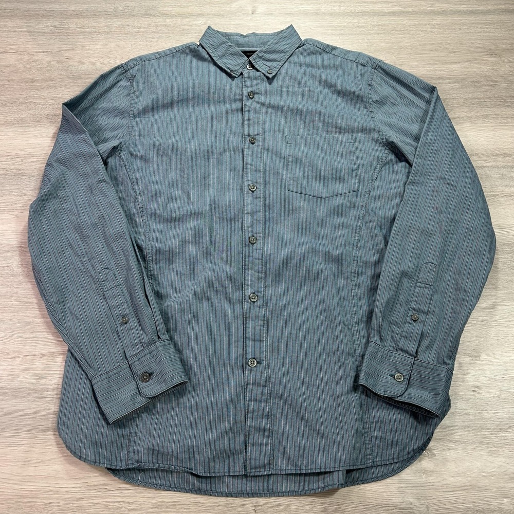 John Varvatos U.S.A. Shirt Mens‎ Medium Striped Button Down Long Sleeve MVS7C16